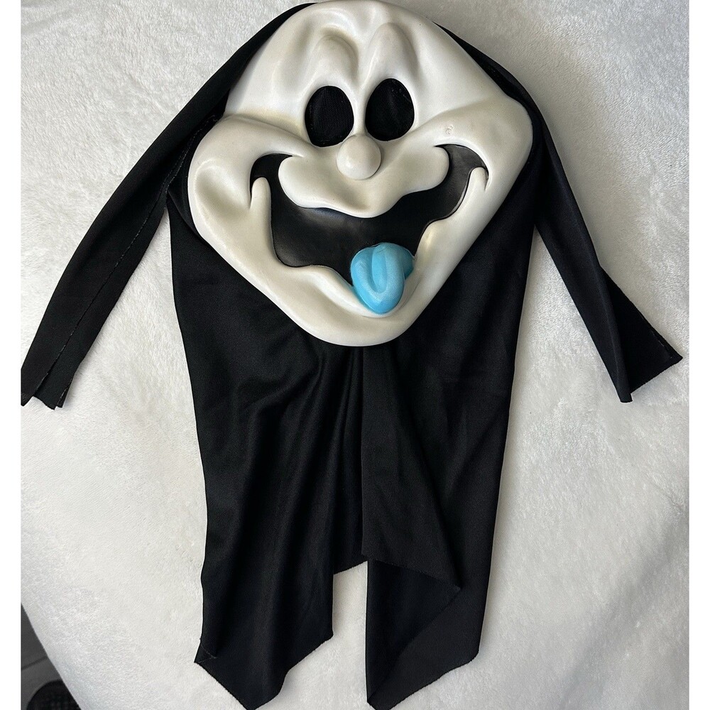 VTG Easter Unlimited Fun World 8510 Blue Tongue Smiley Ghost Face Mask Scream